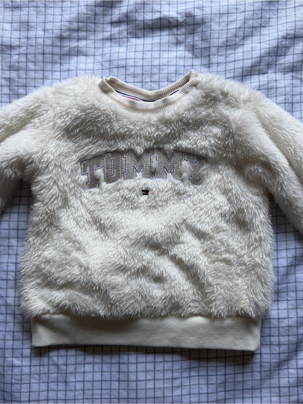 Tommy Hilfiger Baby Girls Fuzzy Sherpa Logo Sweatshirt 12 months